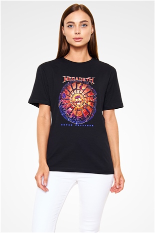 Megadeth Baskılı Unisex Siyah Tişört - Tshirt