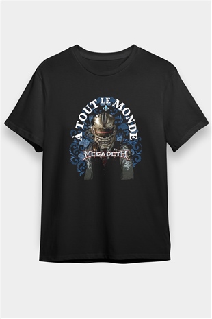Megadeth Baskılı Unisex Siyah Tişört - Tshirt