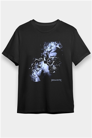 Megadeth Baskılı Unisex Siyah Tişört - Tshirt