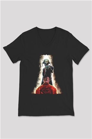 Megadeth Baskılı Unisex Siyah V Yaka Tişört - Tshirt