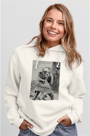 Megadeth Beyaz Unisex Kapşonlu Sweatshirt