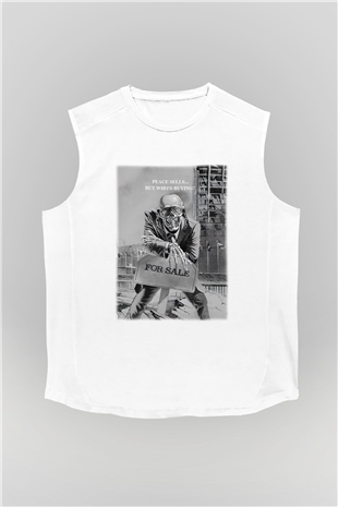Megadeth Beyaz Unisex Kolsuz Tişört