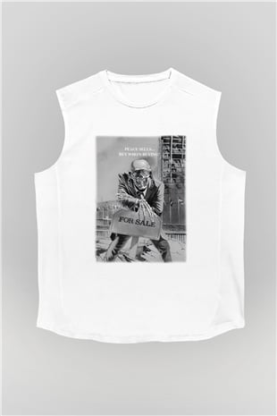 Megadeth Beyaz Unisex Kolsuz Tişört