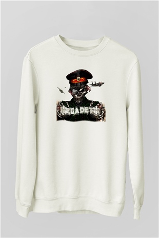 Megadeth Beyaz Unisex Sweatshirt