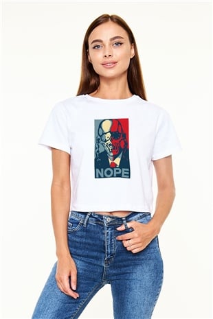 Megadeth Nope Beyaz Croptop Tişört