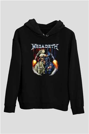 Megadeth Siyah Unisex Hoodie