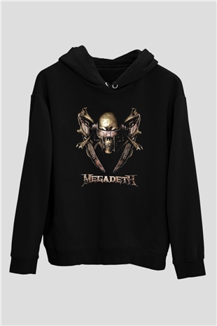 Megadeth Siyah Unisex Hoodie