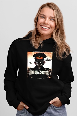Megadeth Siyah Unisex Hoodie