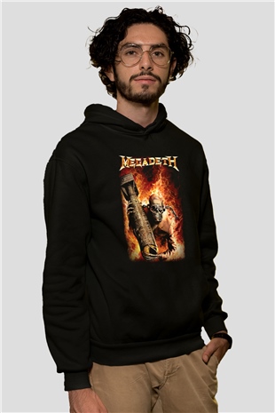 Megadeth Siyah Unisex Hoodie