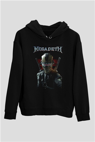 Megadeth Siyah Unisex Kapüşonlu Sweatshirt