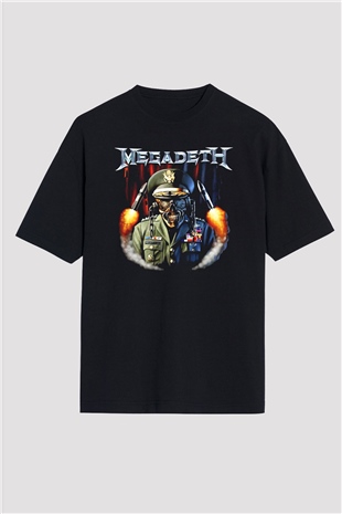 Megadeth Siyah Unisex Oversize Tişört T-Shirt