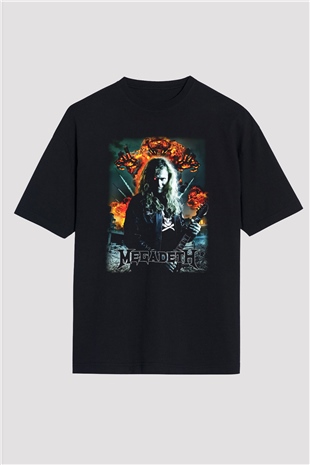 Megadeth Siyah Unisex Oversize Tişört T-Shirt