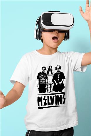 Melvins Baskılı Beyaz Unisex Beyaz Çocuk Tişört - Tshirt