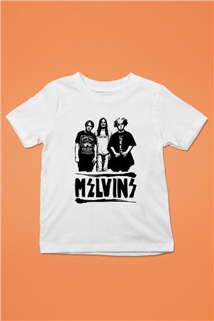 Melvins Baskılı Beyaz Unisex Beyaz Çocuk Tişört - Tshirt