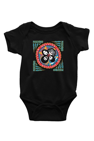 Melvins Baskılı Unisex Siyah Bebek Body - Zıbın