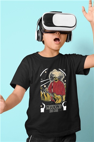 Melvins Baskılı Unisex Siyah Çocuk Tişört - Tshirt