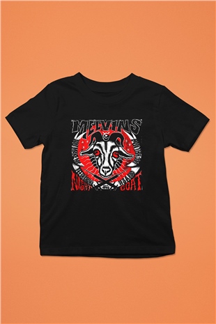 Melvins Baskılı Unisex Siyah Çocuk Tişört - Tshirt
