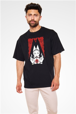 Melvins Baskılı Unisex Siyah Oversize Tişört - Tshirt