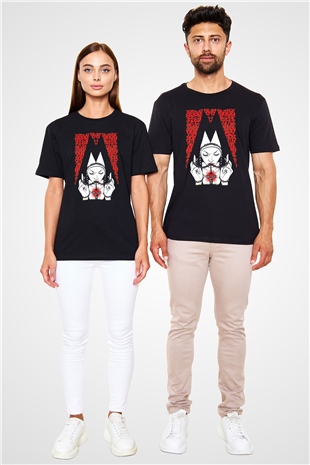 Melvins Baskılı Unisex Siyah Tişört - Tshirt