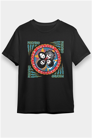 Melvins Baskılı Unisex Siyah Tişört - Tshirt