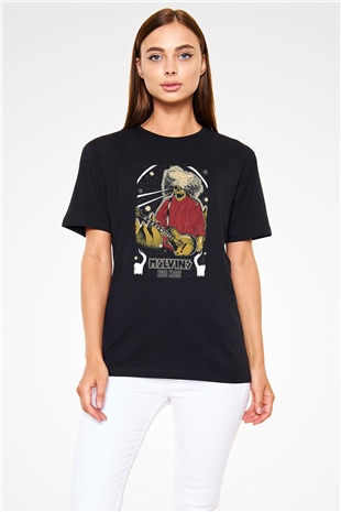 Melvins Baskılı Unisex Siyah Tişört - Tshirt