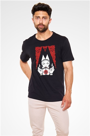 Melvins Baskılı Unisex Siyah Tişört - Tshirt