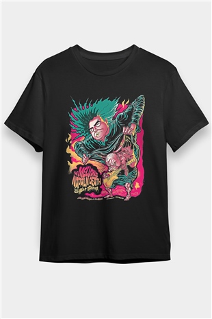 Melvins Baskılı Unisex Siyah Tişört - Tshirt