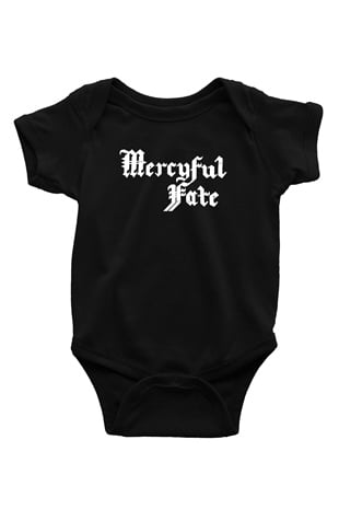 Mercyful Fate Baskılı Unisex Siyah Bebek Body - Zıbın
