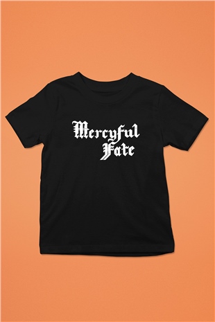 Mercyful Fate Baskılı Unisex Siyah Çocuk Tişört - Tshirt