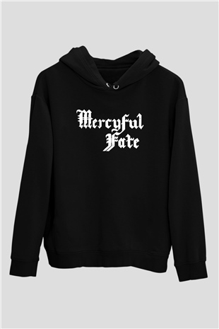 Mercyful Fate Baskılı Unisex Siyah Kapüşonlu Sweatshirt