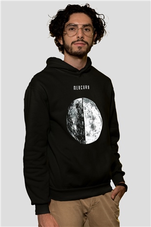 Merkür Siyah Unisex Hoodie
