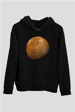 Merkür Siyah Unisex Hoodie