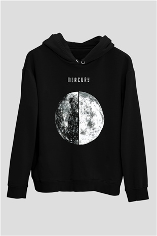 Merkür Siyah Unisex Hoodie
