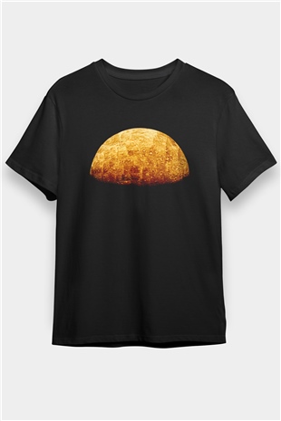 Merkür Siyah Unisex Tişört T-Shirt - TişörtFabrikası