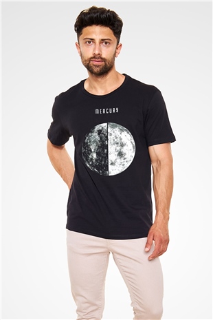 Merkür Siyah Unisex Tişört T-Shirt - TişörtFabrikası