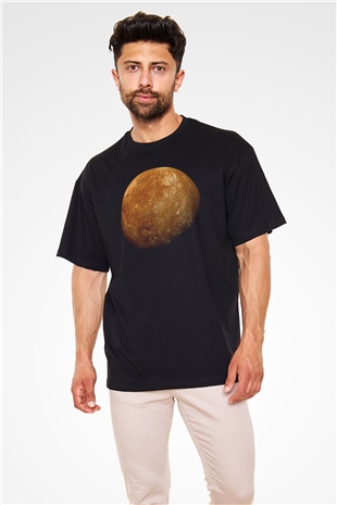 Merkür Siyah Oversize Tişört Oversize T-shirt - TişörtFabrikası