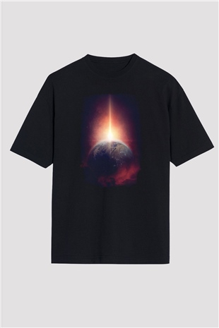 Merkür Siyah Oversize Tişört Oversize T-shirt - TişörtFabrikası