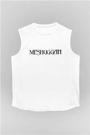 Meshuggah Beyaz Unisex Kolsuz Tişört