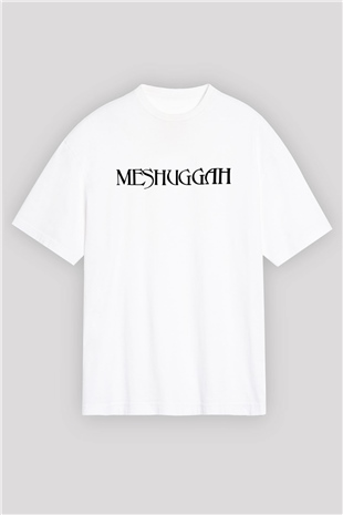 Meshuggah Beyaz Unisex Oversize Tişört T-Shirt