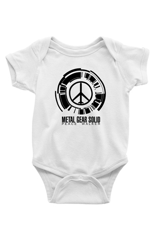 Metal Gear Solid Baskılı Beyaz Unisex Bebek Body - Zıbın