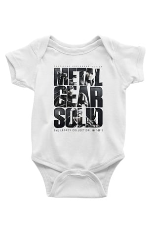 Metal Gear Solid Baskılı Beyaz Unisex Bebek Body - Zıbın