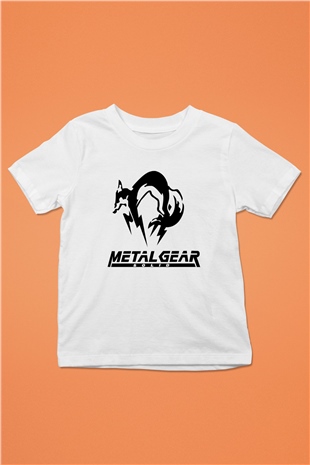 Metal Gear Solid Baskılı Beyaz Unisex Çocuk Tişört