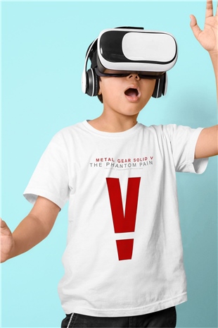 Metal Gear Solid Baskılı Beyaz Unisex Çocuk Tişört