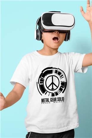 Metal Gear Solid Baskılı Beyaz Unisex Çocuk Tişört