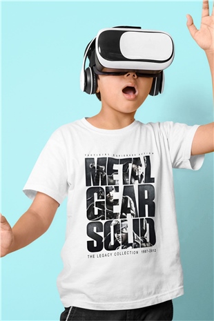 Metal Gear Solid Baskılı Beyaz Unisex Çocuk Tişört