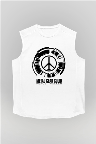 Metal Gear Solid Beyaz Unisex Kolsuz Tişört