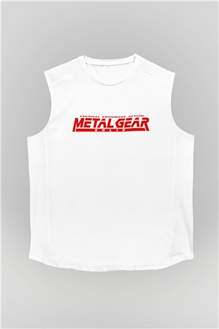 Metal Gear Solid Beyaz Unisex Kolsuz Tişört