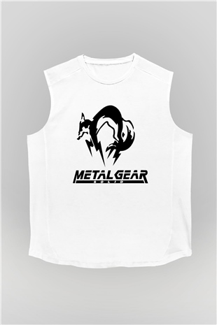 Metal Gear Solid Beyaz Unisex Kolsuz Tişört