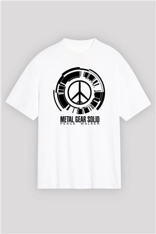 Metal Gear Solid Beyaz Unisex Oversize Tişört T-Shirt