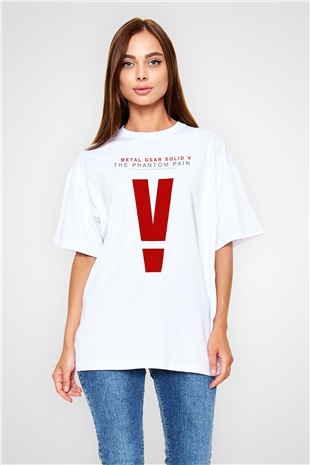 Metal Gear Solid Beyaz Unisex Oversize Tişört T-Shirt